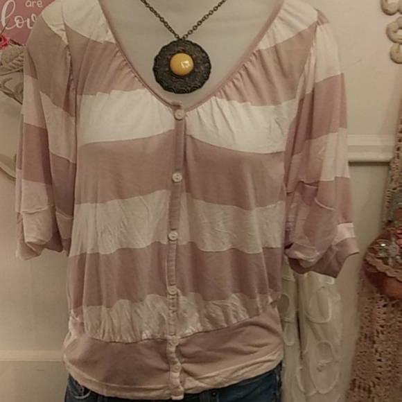 Rue21 Tops - Rue 21 Dolman sleeve knit top with lace back